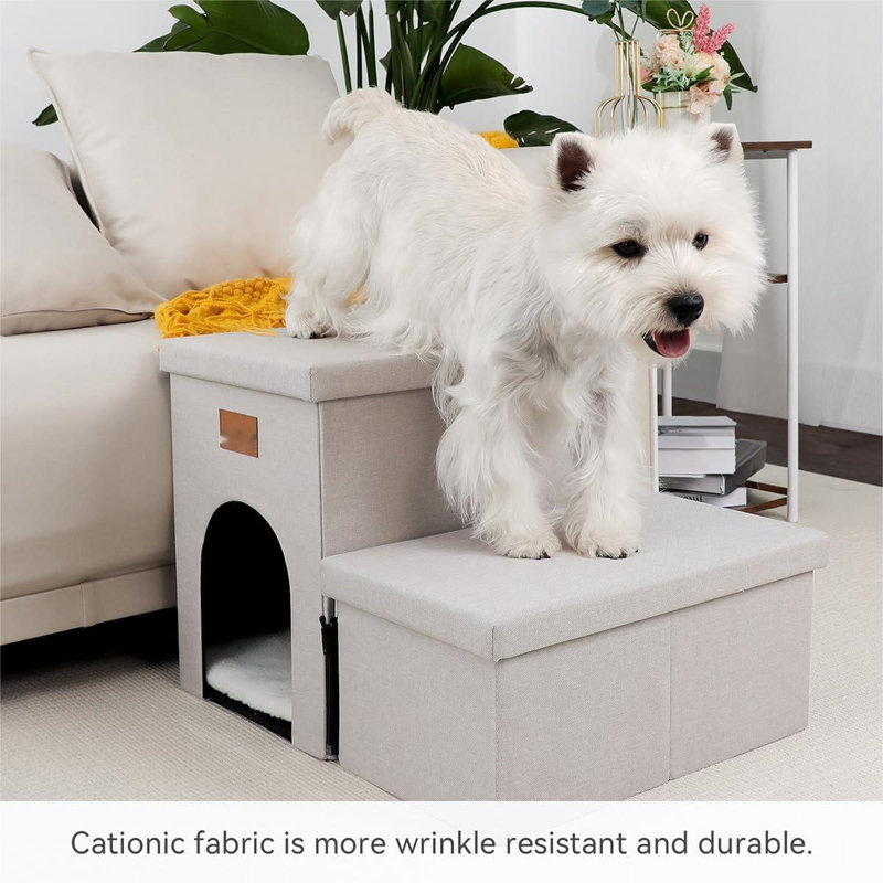 White dog stairs outlet